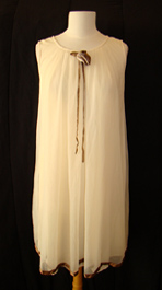 cream vintage 1960's babydoll nightgown