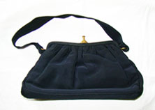 blue 1940's purse