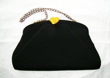 black 1950's purse