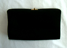 black clutch 1960's purse