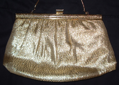 60's gold vintage purse