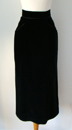 black velvet 1950's skirt