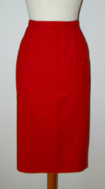 red 1950s skirt