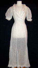 white 1930's dress