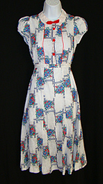 floral print 1940s dress