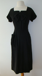 black 50's cocktail dress