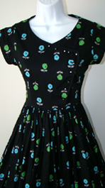 1950's dress novelty print