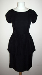vintage 1950s black evening dress