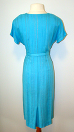 back of blue 50s dress