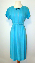 vintage 1950's blue dress