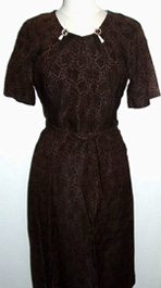 vintage 1950's brown dress