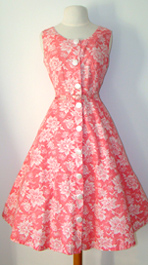 vintage 1950's pink dress