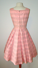 back of pink 50s dress