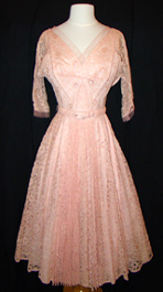 pink vintage 1950's party dress