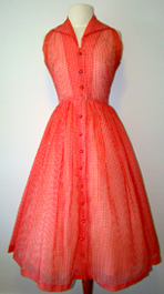 red 1950's dress