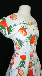 vintage 50's tomato print dress