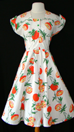 50's novelty print dress