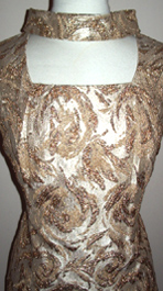 gold metallic 60's dress