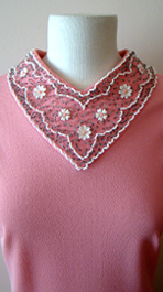 close up 1960s pink dress