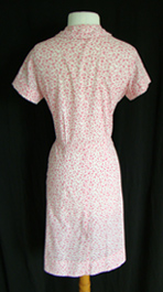 back of 1960's dress