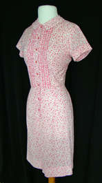 pink flower 1960's dress