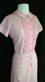 side of pink shirtwaist dress