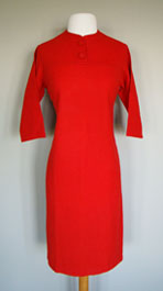 red vintage 1960's dress
