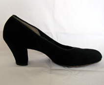 black suede 1940's shoes