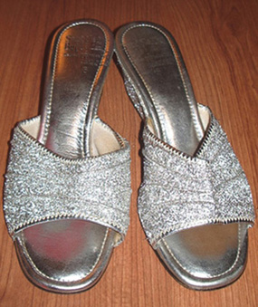 vintage 1970's silver shoes
