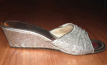 vintage silver 70's shoes 