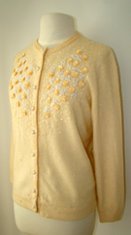 beaded 1960's cardigan sweater