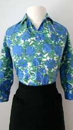 1960's top with rhinestone buttons